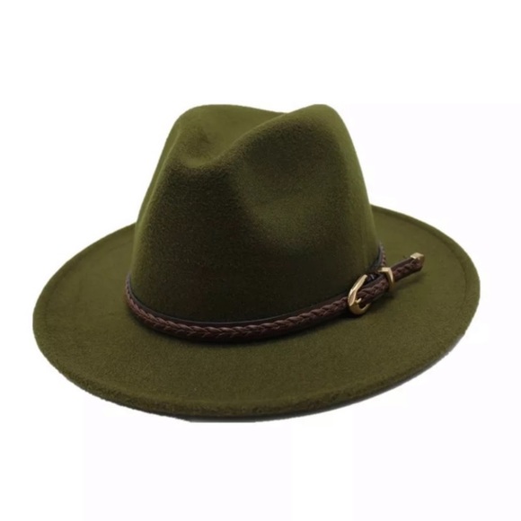 Accessories - SOLD OUT Army Green Wool Felt Fedora Hat